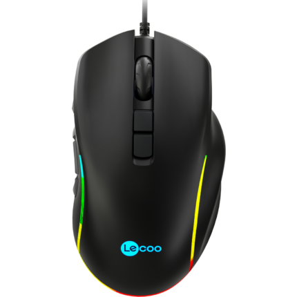 LECOO MS140 SİYAH KABLOLU RGB LED 6400DPI 10T MAKRO OYUNCU MOUSE