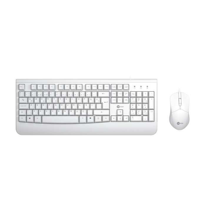 LECOO CM105 BEYAZ KABLOLU KLAVYE & MOUSE SET