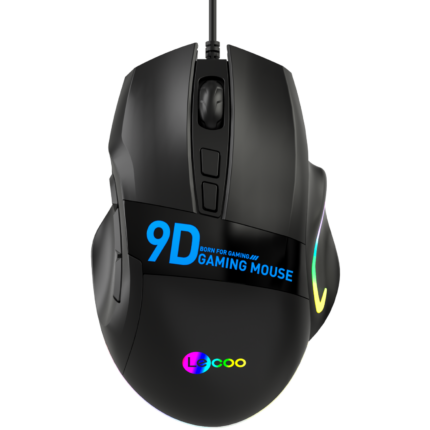 LECOO MS130 SİYAH KABLOL RGB LED AYDINLATMALI 7200DPI MAKRO OYUNCU MOUSE