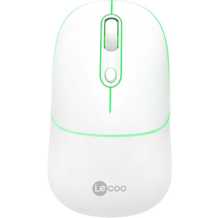 LECOO WS210 BEYAZ BLUETOOTH & 2.4G WİFİ WİRELESS CHARGİNG  MOUSE