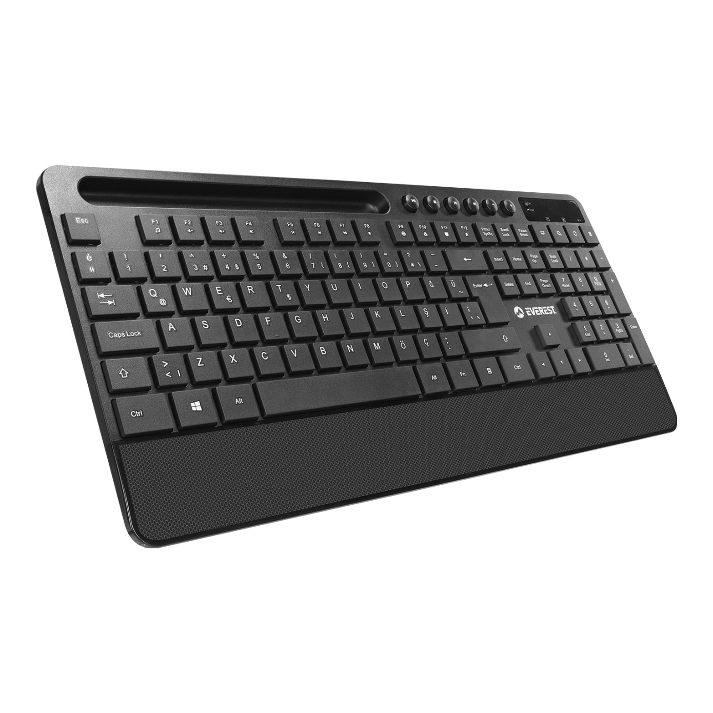 EVEREST KM-9676 SİYAH MM Tablet-Telefon Standlı Kablosuz Klavye + Mouse Set EVEREST KM-9676 SİYAH MM Tablet-Telefon Standlı Kablosuz Klavye + Mouse Set