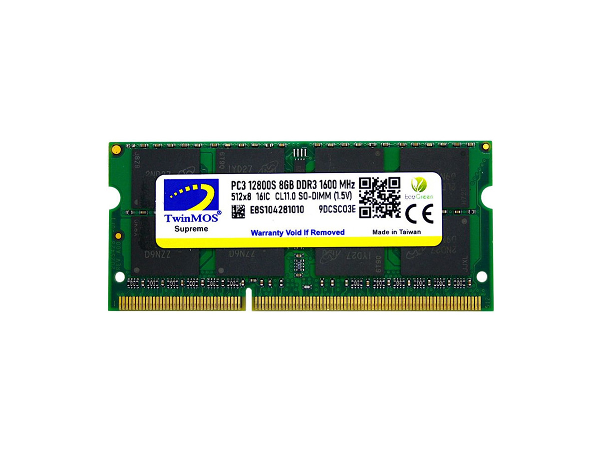55132 TwinMOS Sodimm 4 GB 1600MHz 1.35V Low Voltage DDR3 Notebook Ram - KAR55132 - Görsel 1