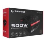 RAMPAGE RMP-500-80P 500W 80 PLUS 12cm Fan A ktif PFC Power Supply - KAR48224 - Görsel 5