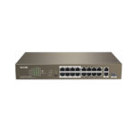 TENDA TEF1118P-16-150W 16FE PoE Port (150W), 1GE Uplink, 1xCombo SFP Switch - KAR53207 - Görsel 2