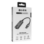 S-LINK SW-U334 Gri Metal USB 3.0 to RJ45 10/100/1000Mbps Gigabit Adaptör - KAR60068 - Görsel 3