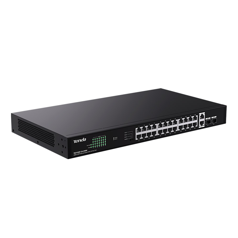 Ra1nQQFwqNAPYbY01P7CQba6OBdqNBVocCH7xUYc TENDA TEG1128P-24-410W 24GE PoE Port (410W), 2x Uplink, 2x SFP Switch - KAR60575 - Görsel 1
