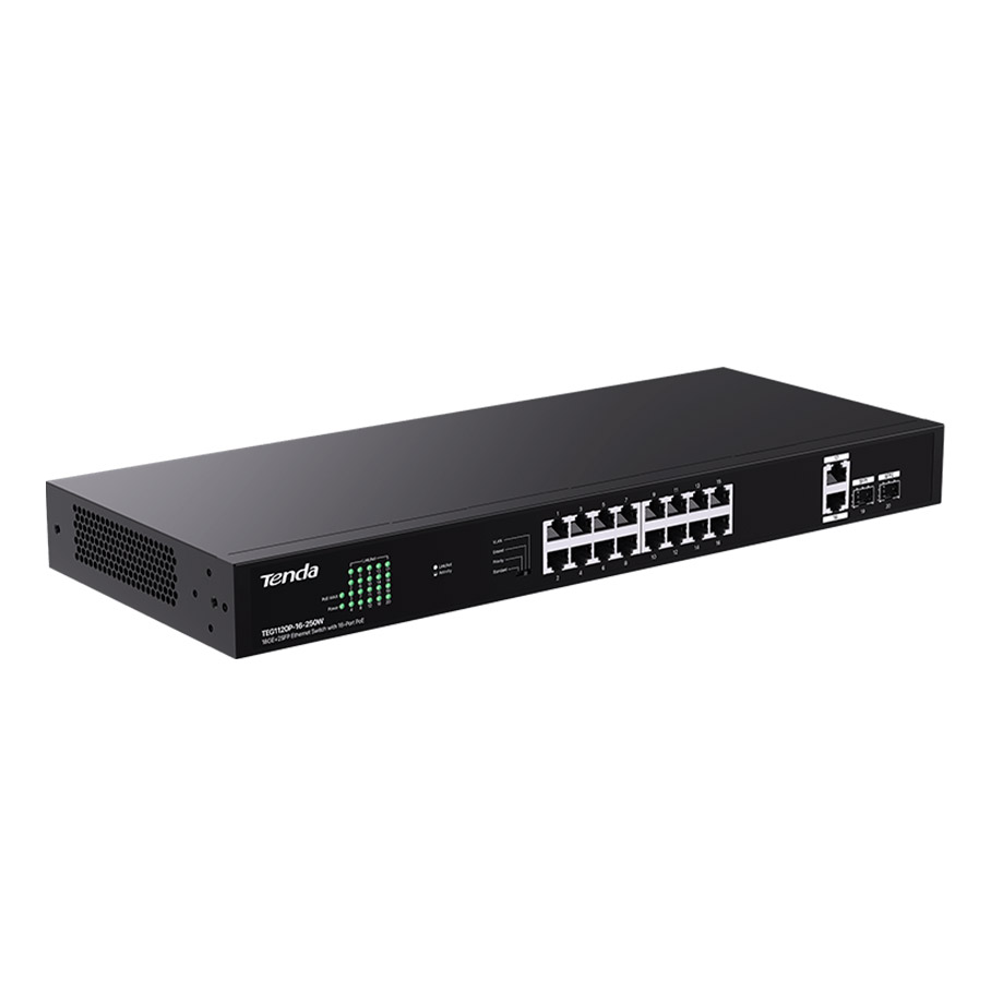 jVrFQqBdsLmlIDMaEQ9Hcy8RJ6GpHYwilqhGJ3yk TENDA TEG1120P-16-250W 16GE PoE Port (250W), 2x Uplink, 2xSFP Switch - KAR60576 - Görsel 1