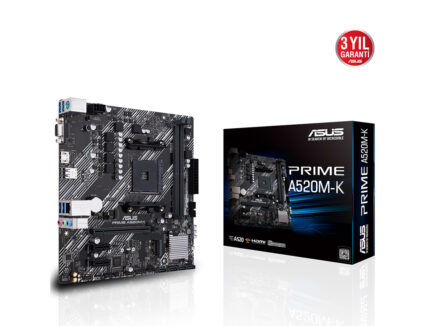 ASUS PRIME A520M-K AMD A520 AM4 DDR4 4400 HDMI VGA M2 USB3.2 mATX - KAR52083