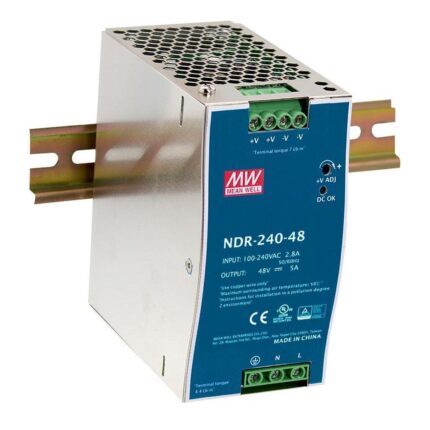 MEAN WELL MW-NDR-240-48 240W SINGLE OUTPUT INDUSTRIAL DIN RAIL POWER SUPPLY - KAR42153