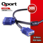 QPORT 30M 15 PİN FİTRELİ MONİTÖR / VGA KABLO (Q-VGA30) - KAR62165