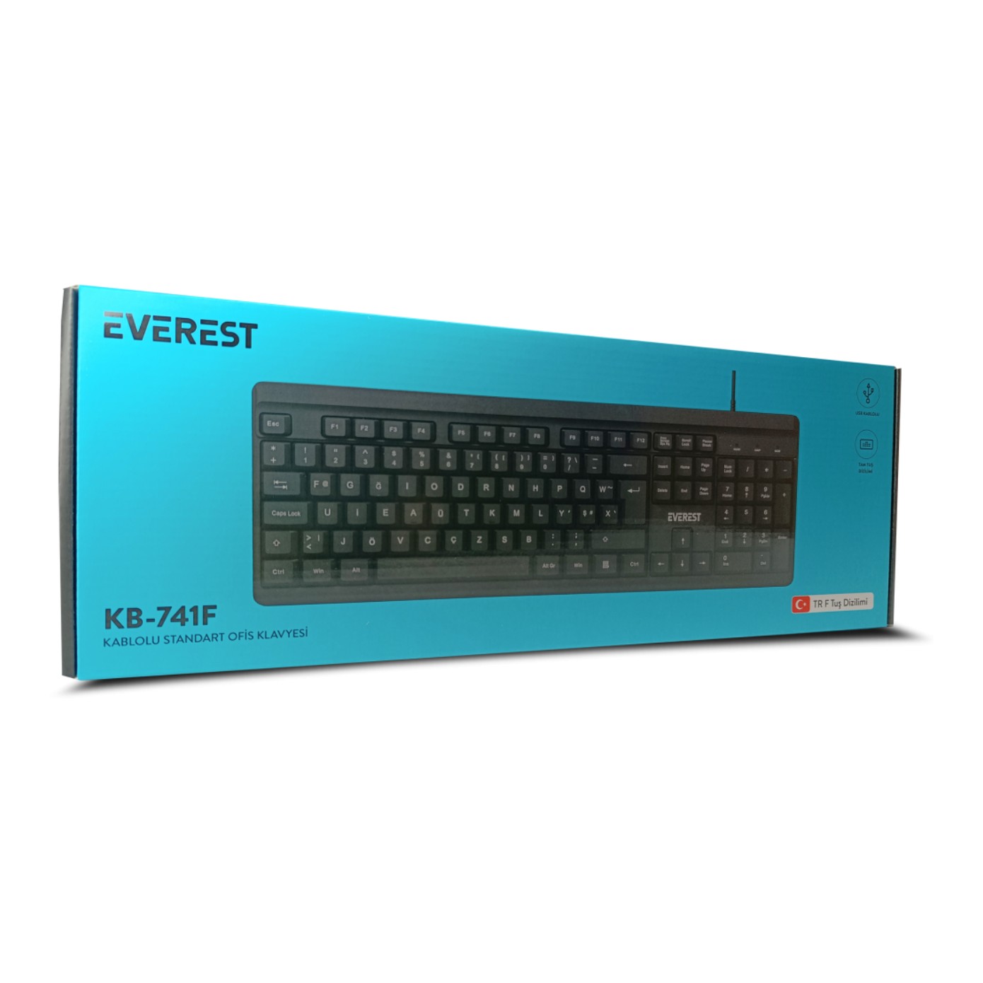 JGlrFXrbfgqszdeqpvFPFnjOiZS9P35OhTfKkKAc EVEREST KB-741F Siyah/Gri USB 2M Bakır Kablolu Türkçe F Klavye - KAR61323 - Görsel 1