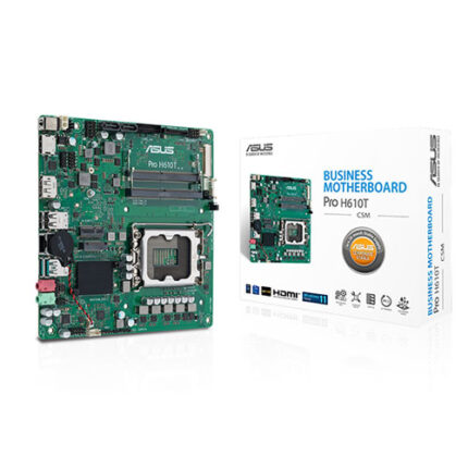 ASUS PRO H610T-CSM LGA1700 DDR5 5600 DP HDMI LVDS M2 USB3.2 Thin Mini ITX 7/24 - KAR62741