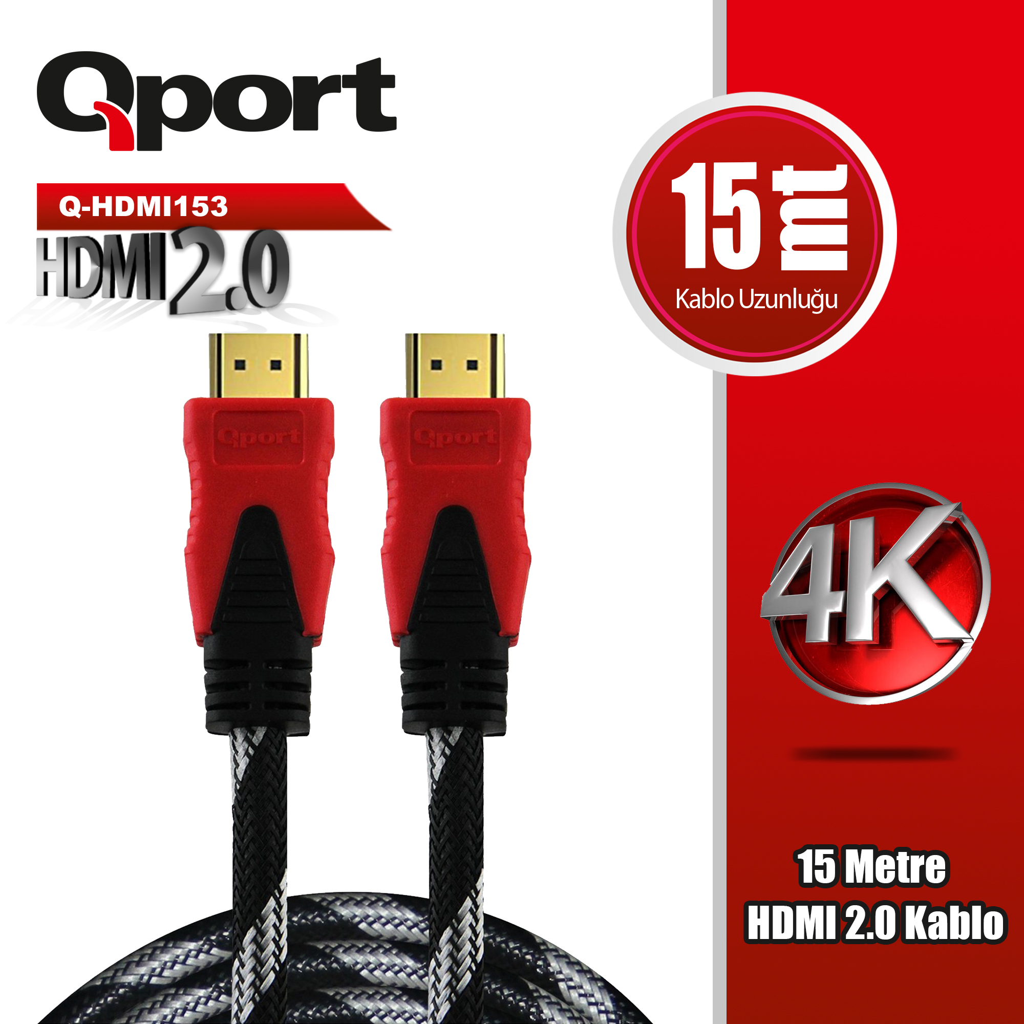 YsCrsk4pEKQXPHAlzI1AnzuP2yyBTml3RkU99IDX QPORT 15M HDMI 2.0 VERSİYON 4K 60HZ KABLO (Q-HDMI153) - KAR62159 - Görsel 1