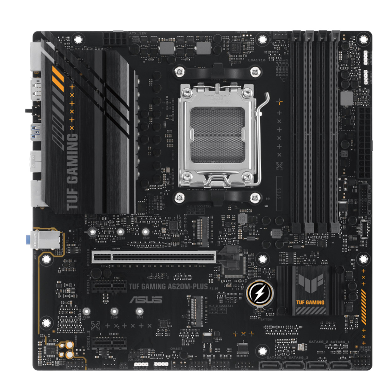 2ElHClMaAAgu4GK0toxnUHFGcMq1bzHWMYvklfxt ASUS TUF GAMING A620M-PLUS WIFI AM5 DDR5 6400 2xM2 USB3.2 AX WF+BT AURA RGB mATX - KAR62733 - Görsel 1