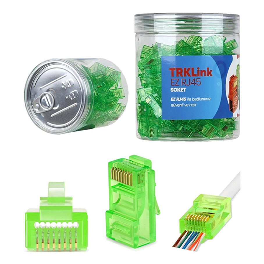 B1pxIjF5Wg1zW7r4qLbTxd6QVOCKBY3iBY0kMToz TRKLink EZ RJ45 KONNEKTÖR (YEŞİL) 100 'lü PAKET YENİ NESİL - KAR60489 - Görsel 1