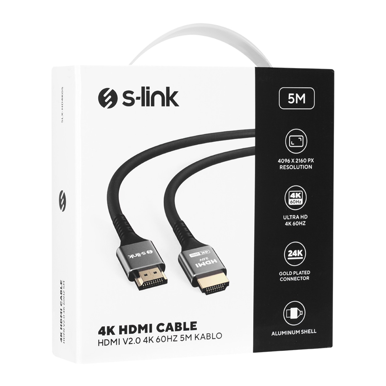 WFbcUxBeIVk3oMuYPmfD4Pp0JXS9ePQz7TXNVRt8 S-LINK SLX-HD4K05 19+1 HDMI to HDMI 5m Metal v2.0 4K (4096*2160) 60Hz Kablo - KAR62418 - Görsel 1