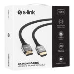S-LINK SLX-HD4K10 19+1 HDMI to HDMI 10m Metal v2.0 4K (4096*2160) 30Hz Kablo - KAR58550