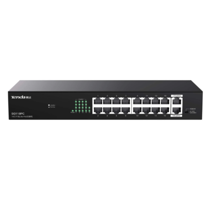 TENDA SG118PC 16GE PoE+ Port (167W), 2x GE Uplink Switch - KAR64291