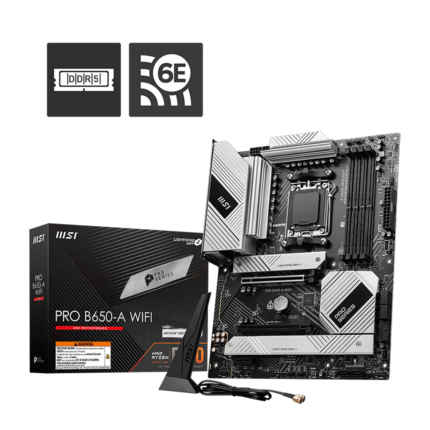 MSI PRO B650-A WIFI AM5 DDR5 7600MHZ(OC) HDMI DP 3XM.2 USB 20GBPS 2.5G LAN WI-FI - KAR64624