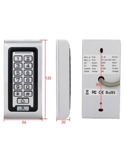 SARKEY SR-200 MF-W Metal Kasa, Dış Ortam (IP68),Stand-Alone,Şifreli,Mifare - KAR65272