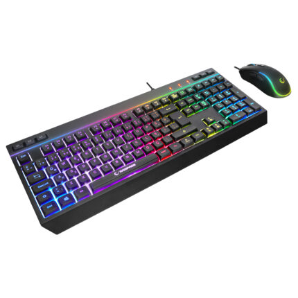 RAMPAGE KM-R57 Seraphic RGB Aydınlatmalı Q Gaming MM Klavye ve 12800DPI Mouse - KAR63990