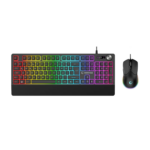 RAMPAGE KM-9858 JAZZY V2 Usb RGB Aydınlatmalı Q 12800 DPI Gaming Klavye Mouse - KAR64714
